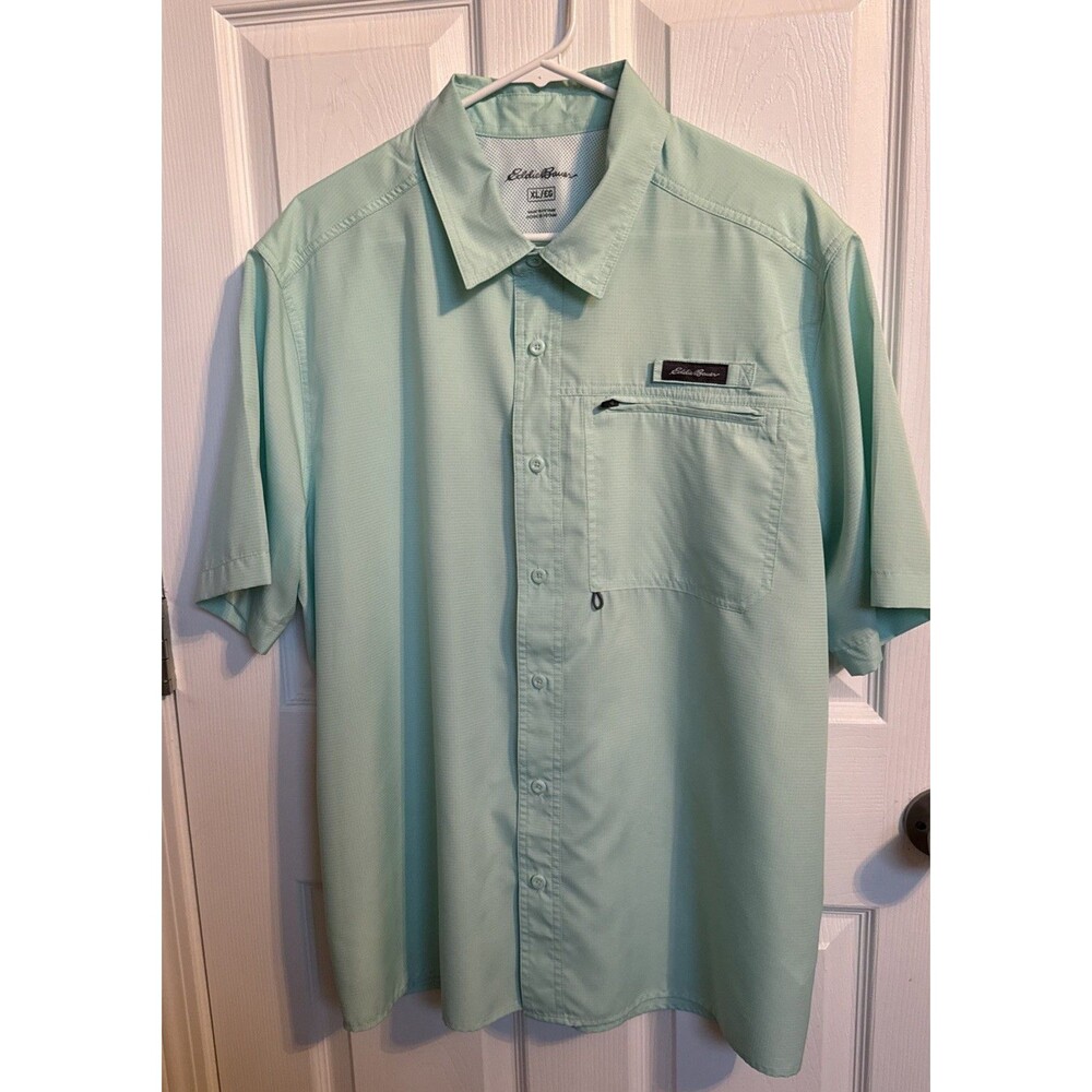 Eddie Bauer Fishing Shirt Mens Size XL Performance Camping Hiking  Vented Light